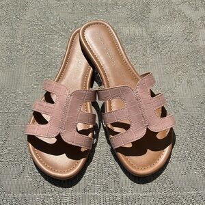 💕 Kelly & Katie Mauve Snake Print Tinley Sandals